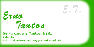 erno tantos business card